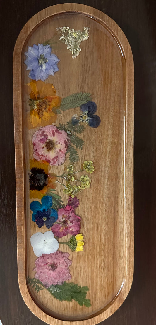 Secret Garden Acacia Wood Tray